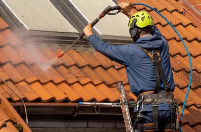 Démoussage et hydrofuge de toiture à Léogeats